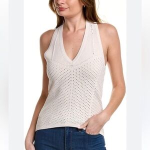 Ted Baker V Neck Crochet Knit Top